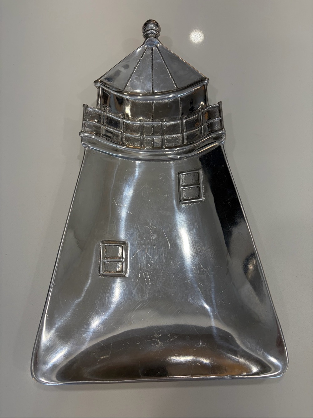 Mariposa Brillante Silver Lighthouse Decorative Tray
